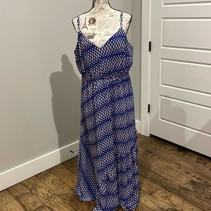 Lane Bryant plus size 14/16 Maxi blue summer dress
